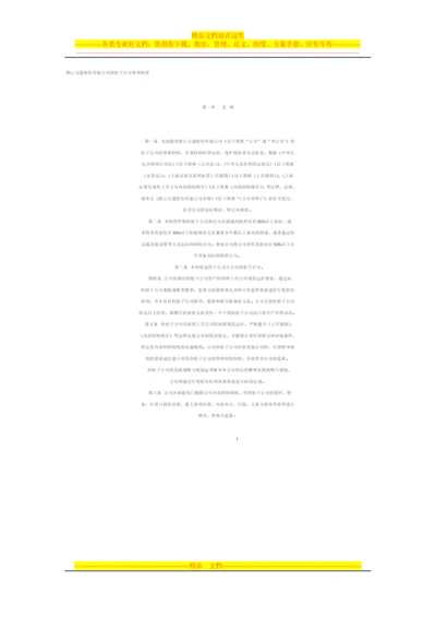 浙江万盛股份有限公司控股子公司管理制度.docx