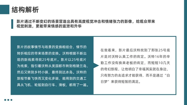深青实拍风白日梦想家电影鉴赏PPT课件