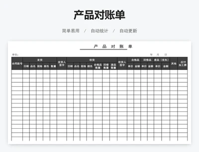 产品对账单