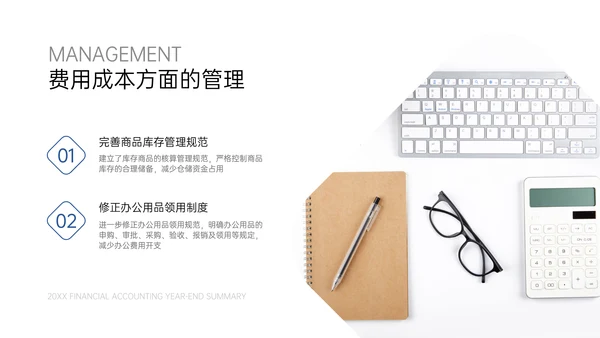 简约商务风财务会计年终总结