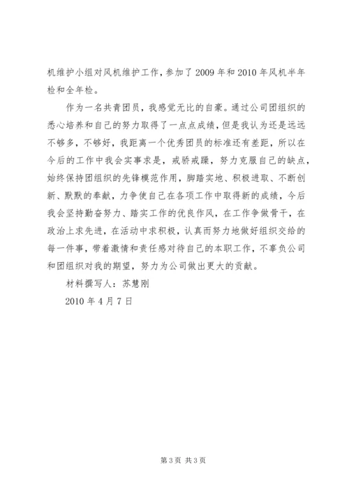 优秀共青团员事迹材料 (6).docx