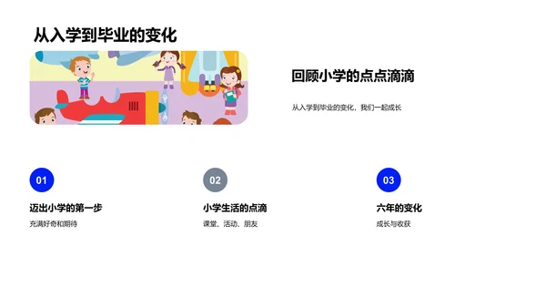 小学毕业感言PPT模板