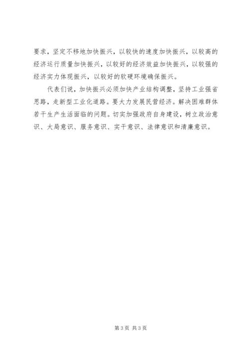 各代表团审议政府工作报告的情况汇报 (3).docx