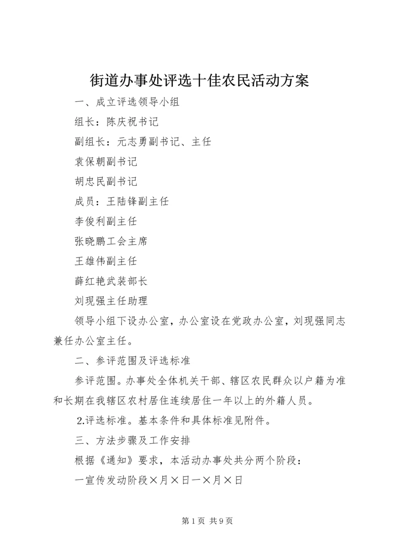 街道办事处评选十佳农民活动方案 (6).docx