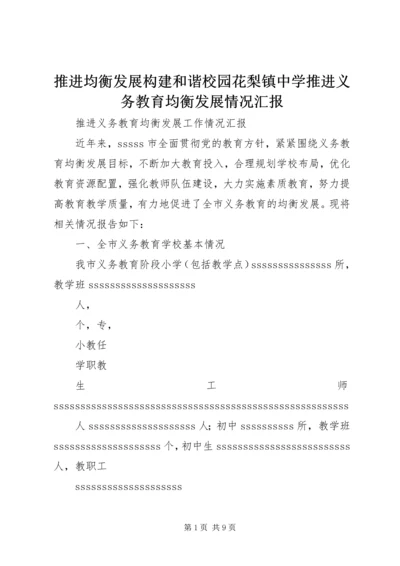 推进均衡发展构建和谐校园花梨镇中学推进义务教育均衡发展情况汇报.docx