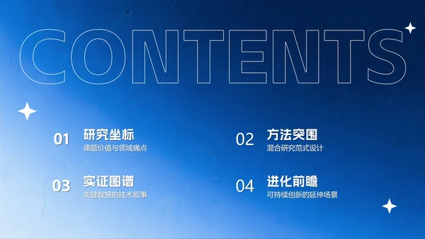 蓝色渐变简约毕业设计答辩PPT模板