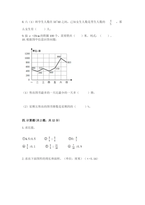 2022六年级上册数学期末考试试卷附完整答案【全优】.docx