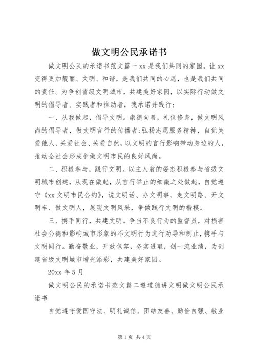 做文明公民承诺书 (2).docx