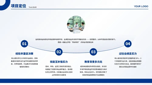 蓝色商务商业项目计划书PPT模板