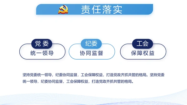 蓝色党建党支部年终工作总结述职报告动态PPT