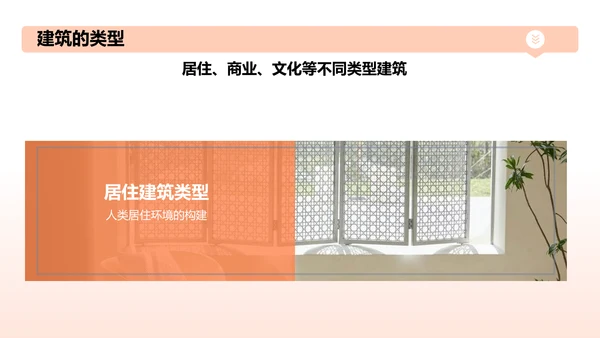 橙色渐变建筑介绍PPT模板