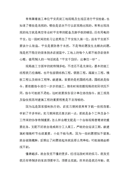 最新大学生毕业实习工作总结5篇