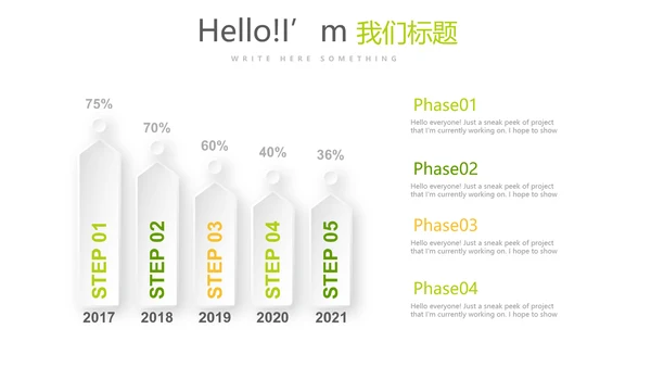 手绘绿色有机水果动态PPT模板