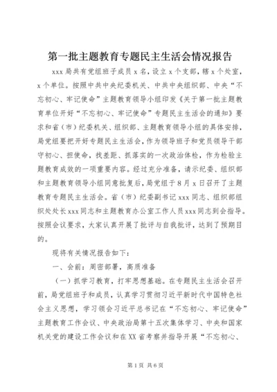 第一批主题教育专题民主生活会情况报告 (2).docx