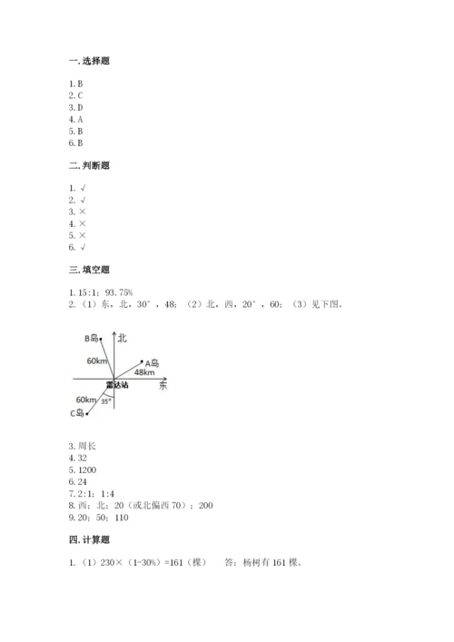 小学数学六年级上册期末考试试卷附答案（培优b卷）.docx