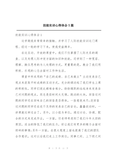 技能实训心得体会5篇.docx