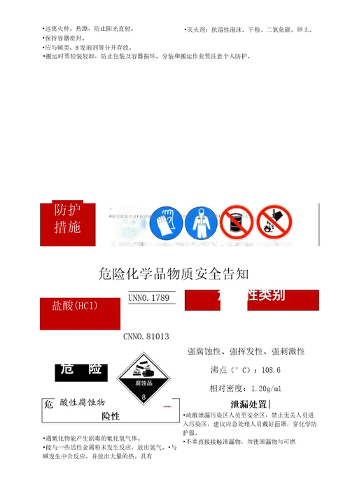 危险化学品安全告知牌15种种