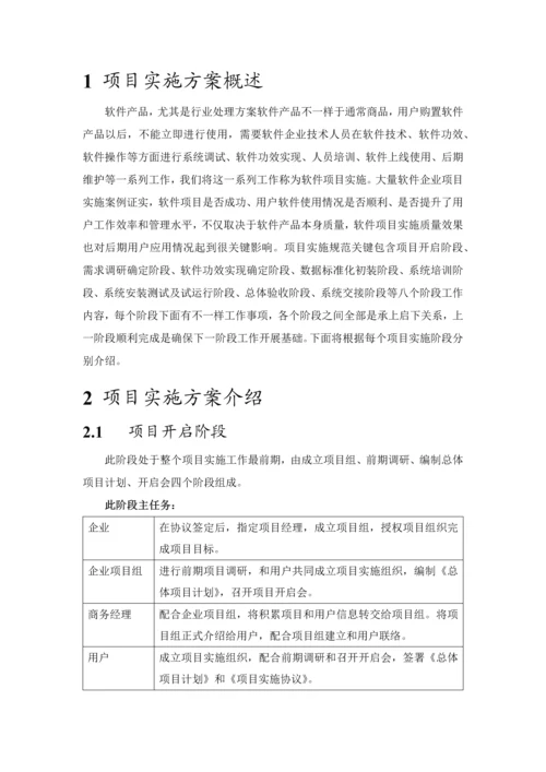 软件综合项目实施专项方案书模板.docx