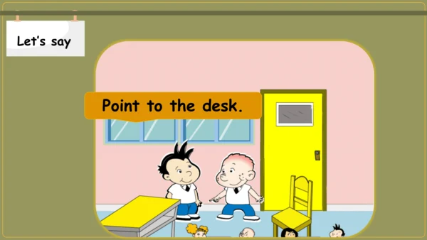 Module 3 Unit 2 Point to the desk 课件(共28张PPT)