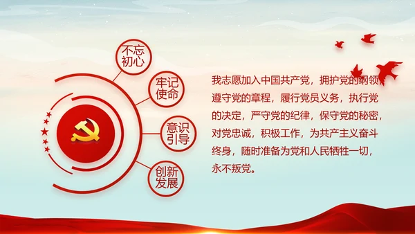 党建微党课党支部总结学习教育PPT