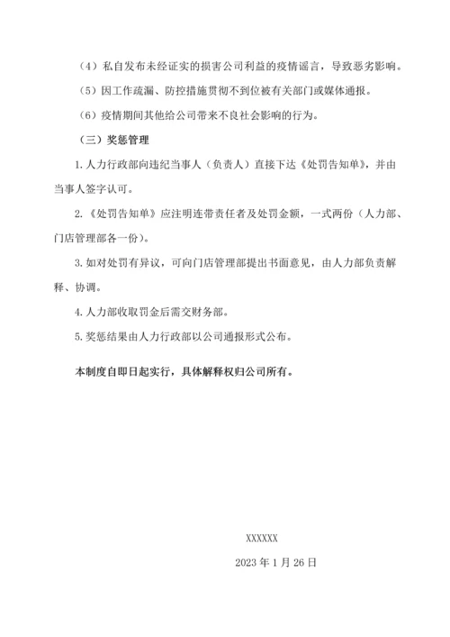商场超市新冠疫情期间防控奖惩制度.docx
