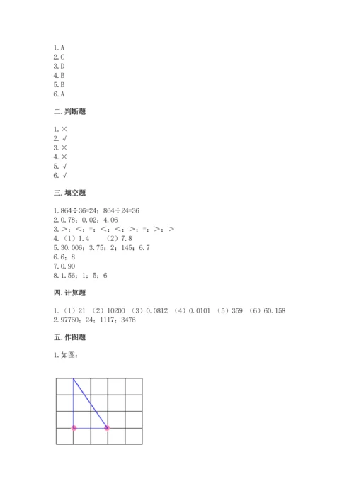 小学四年级下册数学期末测试卷附参考答案（名师推荐）.docx