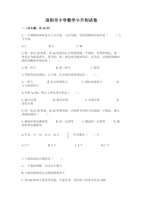 洛阳市小学数学小升初试卷带答案（满分必刷）.docx