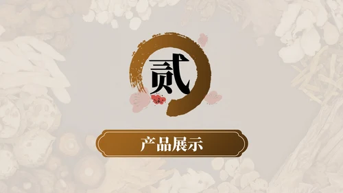 红棕色中医药产品介绍PPT模板