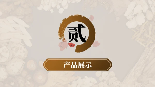 红棕色中医药产品介绍PPT模板