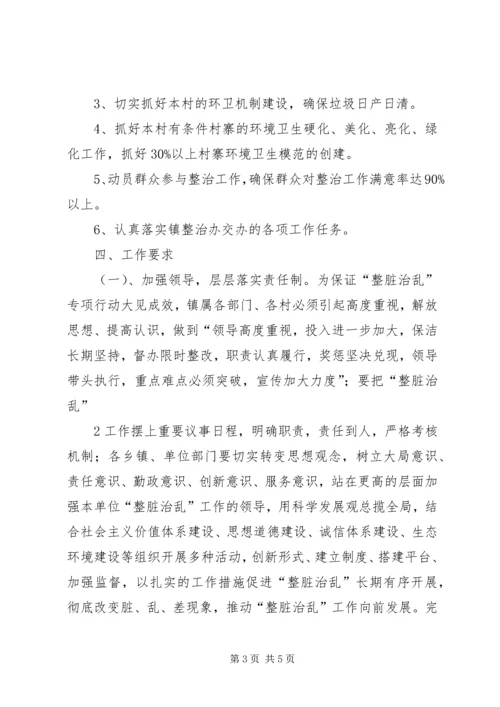 雍熙一小XX年年“整脏治乱”专项行动实施方案 (4).docx