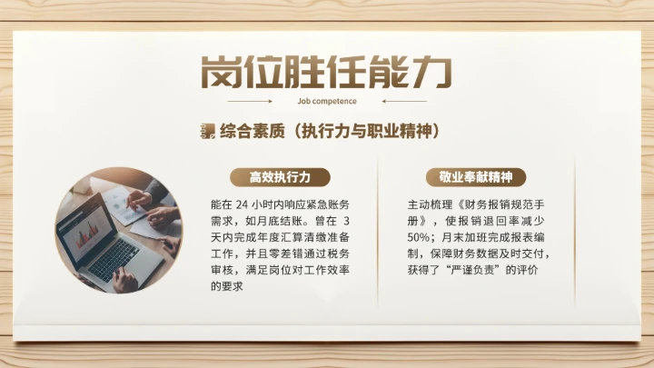 会计专业大学生求职个人能力综合展示职业生涯规划通用PPT模版