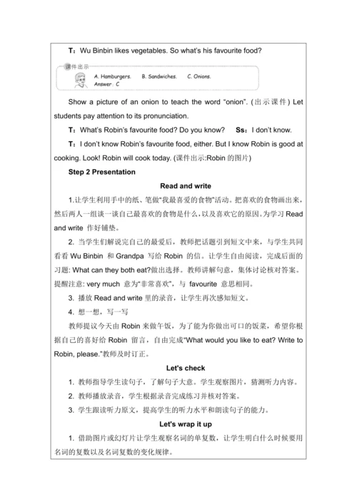 Unit 3 What would you like Part B Read and write P