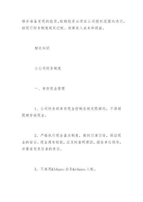 小企业财务制度.docx