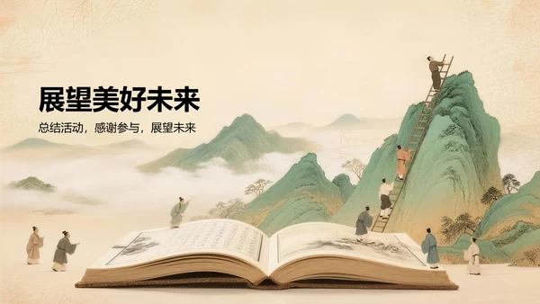 绿色复古风升学宴通用模板PPT模板