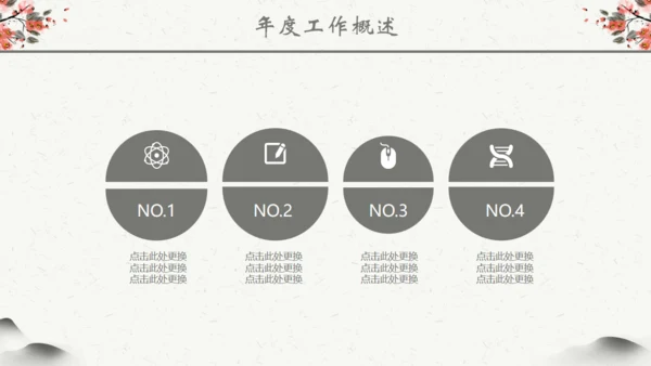 中国风年度总结工作计划汇报通用PPT模板