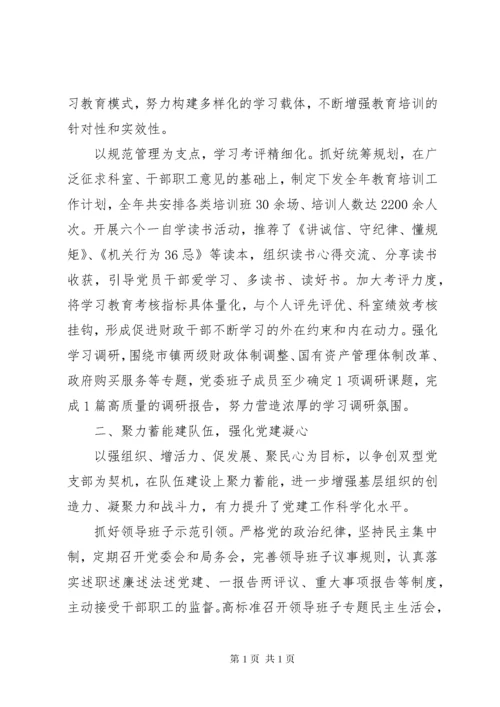 财政局党建工作总结与计划.docx