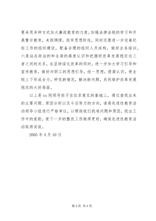 优秀范文：设计院领导班子剖析材料.docx