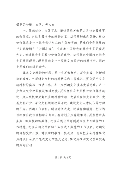 党的十七届六中全会学习心得.docx