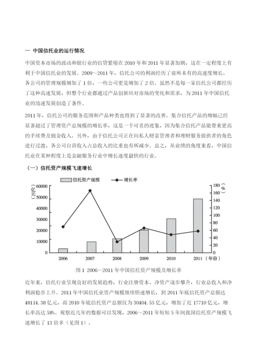 中国信托业运行情况及安全评价.docx