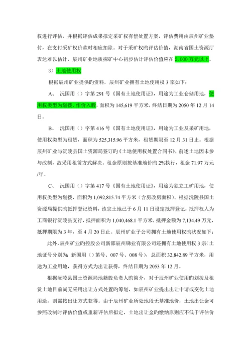 矿业专项项目法律组尽职详细调查汇总报告.docx