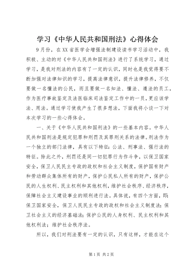 学习《中华人民共和国刑法》心得体会.docx