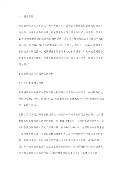 基于专利计量的智能纺织品技术创新前沿研究