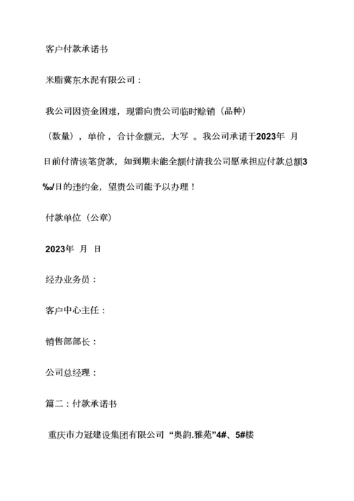 公司付款承诺书格式.docx