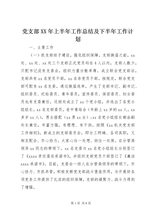 党支部某年上半年工作总结及下半年工作计划.docx