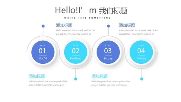 蓝色清新公司产品简介宣传通用PPT动态模板
