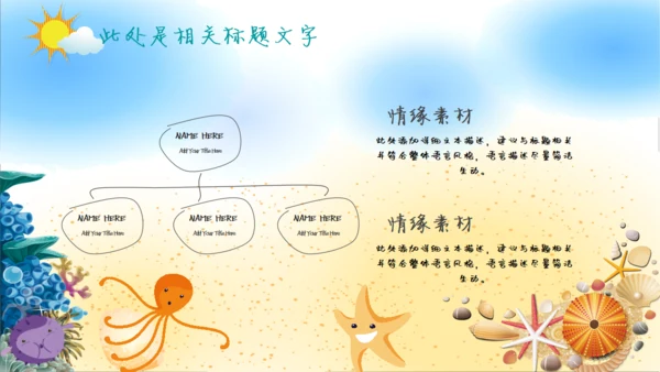 我们的海洋儿童风格通用PPT模板