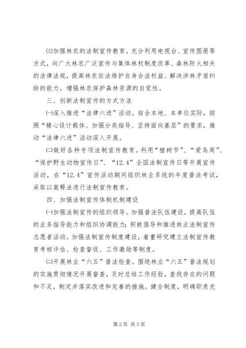 林业局依法行政和法制宣传工作计划.docx