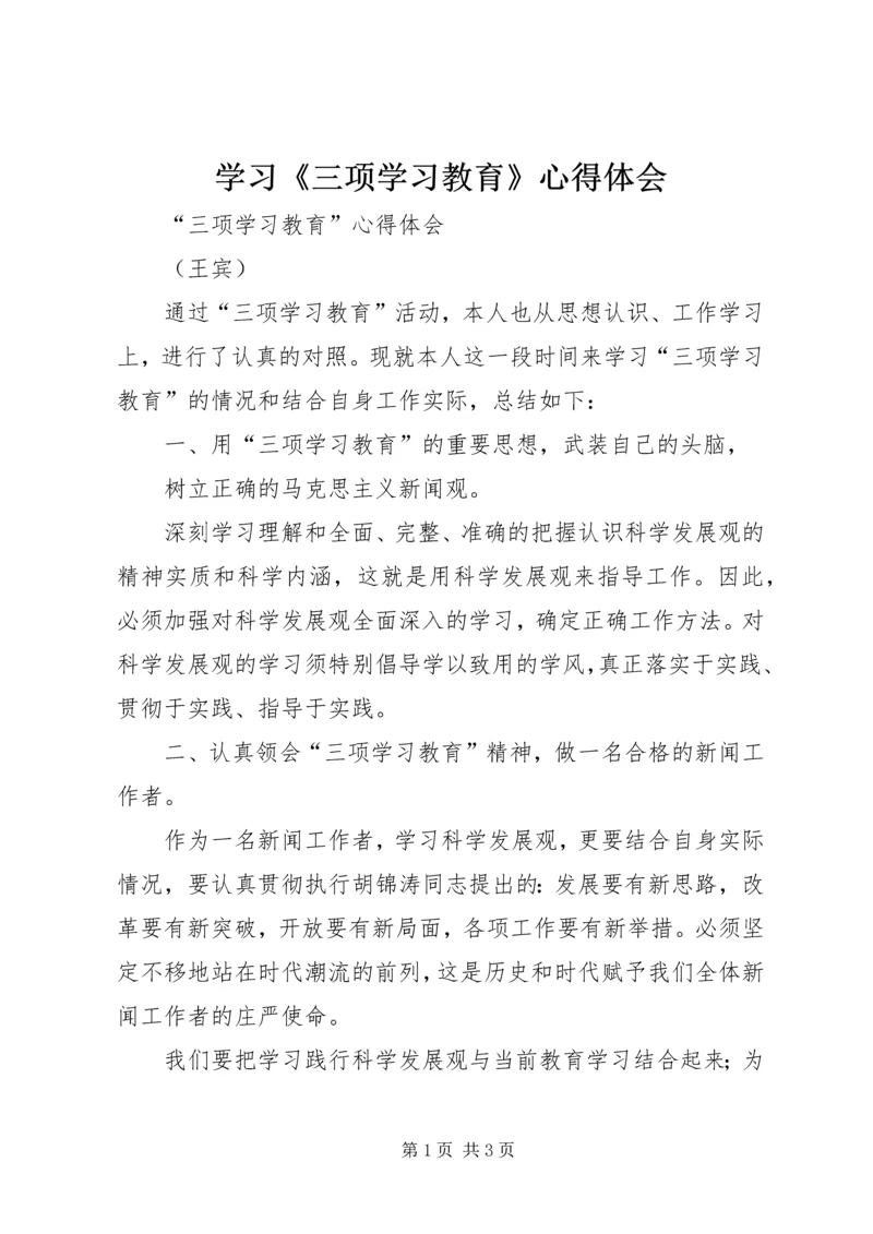 学习《三项学习教育》心得体会.docx