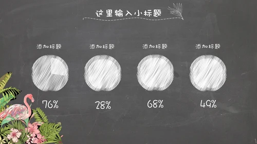 精美文艺复古花鸟火烈鸟通用PPT模板