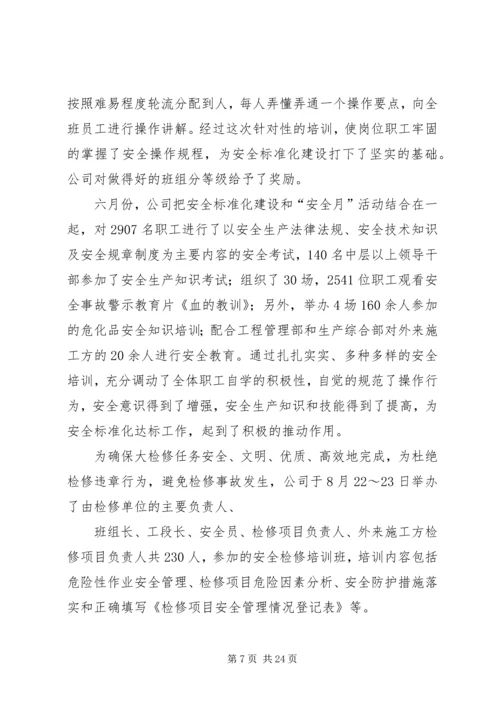 安全标准化工作汇报精编.docx